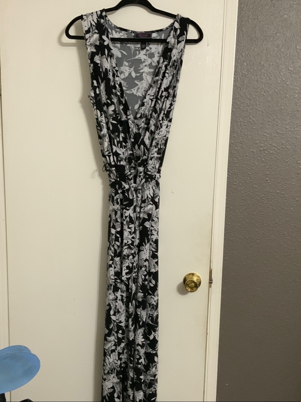 C. Wonder Black & White Floral Sleeveless Jumpsuit